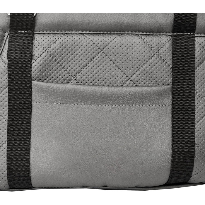 Сумка-переноска для собак та котів | Сумка-переноска на плече для тварин до 15 кг | Чорний колір, матеріал: штучна замша (вельвет), розмір L