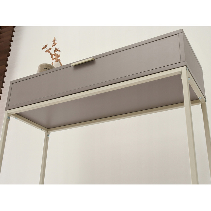 Консольний столик Mebel-Partner, колір крем (матовий бежевий), 80 x 76,5 x 28 см