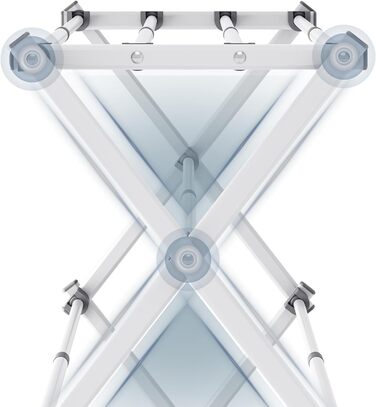 Складаний сушильник для білизни з 11 перекладинами, 3-ярусний розсувний, для дому та вулиці, сірий та білий