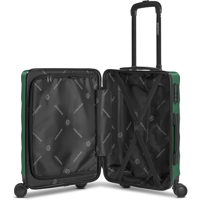 Набір валіз Smartbox Hartschalen 3-в-1 для жінок та чоловіків | Легкі та міцні валізи з ABS-пластику | 4 колеса та кодовий замок (Edition 03) (Темно-зелений, валіза S (55 см))