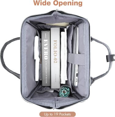 Рюкзак Lekesky для жінок: шкільний, з відділенням для ноутбука 15.6 дюймів, антикрадійний, сірий