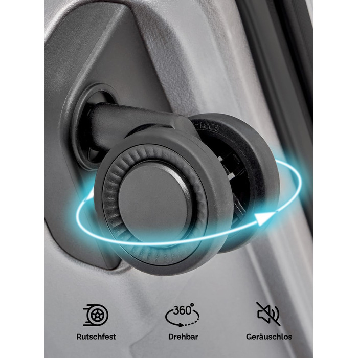 Чемодан середнього розміру з жорстким корпусом | Розкладний валіза-тележка 45 x 27 x 66 см з високоякісного поліпропілену | Унісекс, вага 3,7 кг | Подвійні колеса & TSA-замок (для подорожей) | Відсік для ноутбука (55 см)