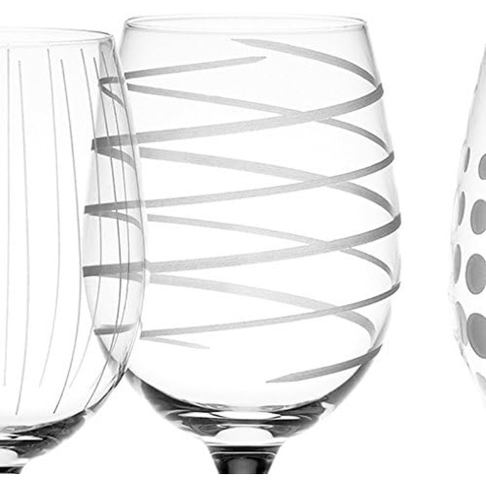 Набір келихів для білого вина Mikasa Cheers Kristall, 4 шт, 450 мл, сріблястий