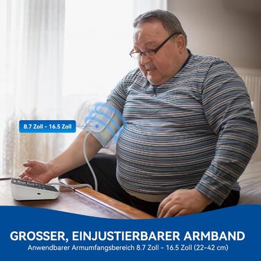 Тонометр на плече Scian для дому, автоматичний, велика манжета 22-42 см, пам'ять 2x100