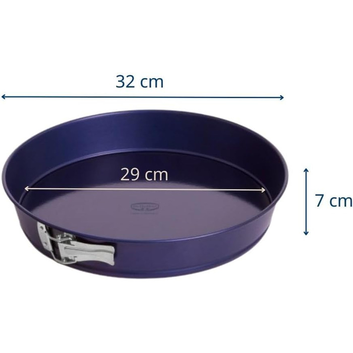 Dr. Oetker Springform Ø 32 cm Back-Liebe Enamel with Removable Bottom – Round Baking Pan with Cut- & Scratch-Resistant Enamel Base – 32 cm Cake Baking Pan with Conical Edge for Cakes, Quiches or Tarts