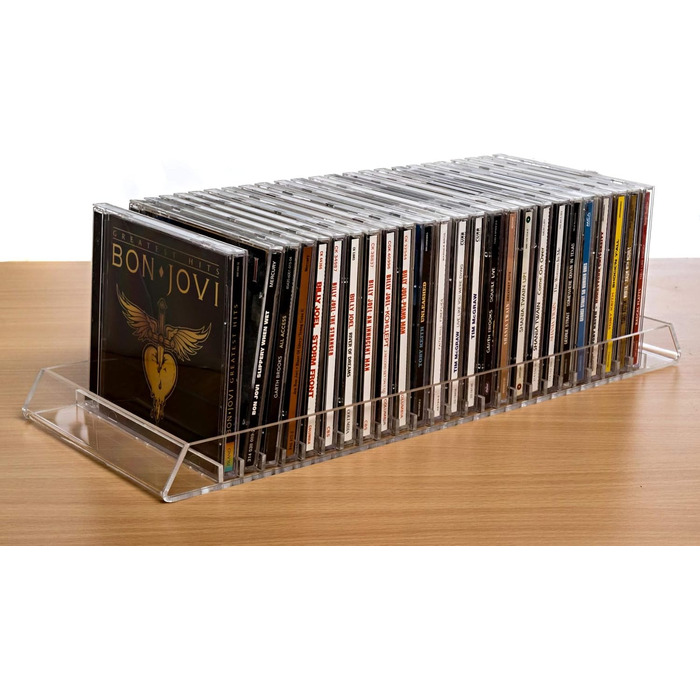 Прозорий акриловий стійка для зберігання CD Record-Happy, компактна, на 25 стандартних коробок