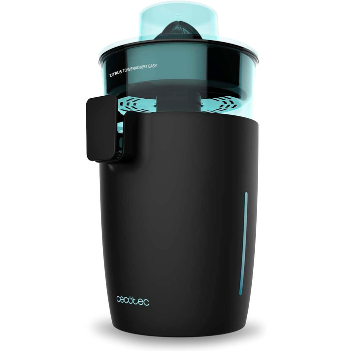Електрична соковижималка для цитрусових Cecotec Essential TowerAdjust Easy Steel, 800 Вт, 0.35 л, чорна