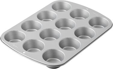 Wilton Muffin Pan, Recipe Right, Non-Stick, Standard, 12 Cups, 2-Pack, Assorted