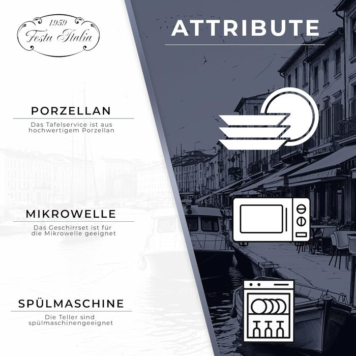 Сервіз посуду на 6 осіб, 18 предметів: тарілки з порцеляни, білий сервіз, набір тарілок та мисок, сучасний сервіз