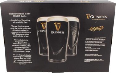 Офіційний набір з 2 склянок Guinness 1/2 Pint з тисненням арфи