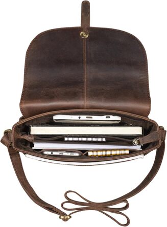 Стильна жіноча сумка-месенджер STILORD Kira з натуральної шкіри вінтаж, колір коньяк (Zamora - коричневий) для вечірок та міста