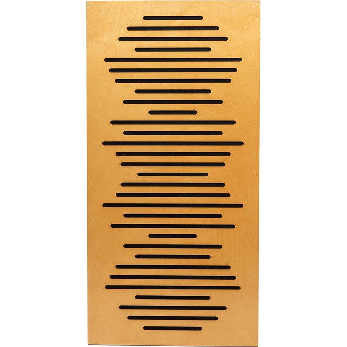 Акустичні панелі Bluetone WaveFuser PRO для звукоізоляції та дифузії звуку, декоративні стінові панелі для студії, офісу та дому (100x50x7 см, світлий дуб)