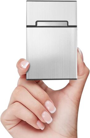 Алюмінієве етоі для сигарет (3 шт.) срібного кольору