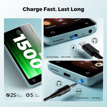 MP3 плеєр 160GB з Bluetooth та WiFi, Android плеєр для дітей з сенсорним екраном 4