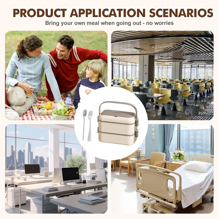 Ланчбокс Bento з нержавіючої сталі, прямокутний, витікання, великий об'єм, ізольований, для дорослих, мікрохвильова піч, для офісу та школи