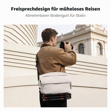 Фотосумка K&F Concept на 15 л, водовідштовхуюча сумка для фотоапарата та аксесуарів, біла