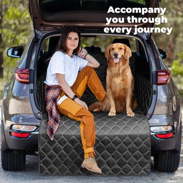 Захисна ковдра для собак у багажник авто KYG, 185x105 см, чорна, водовідштовхувальна, антиковзаюча