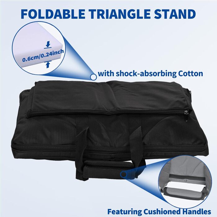 Bingfu Travel Bag for Starlink Gen3 Satellite Internet Kit – Double Pocket Design for Antenna, Ethernet Cable, Router, Power Supply – Ideal for RV Camping and Outdoor Use, Black