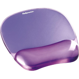 Підставка для зап'ястя Fellowes Crystals Gel з підкладкою для миші, фіолетова