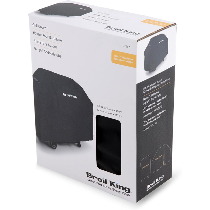 Чохол для гриля Broil King Select, 147,3 см, чорний
