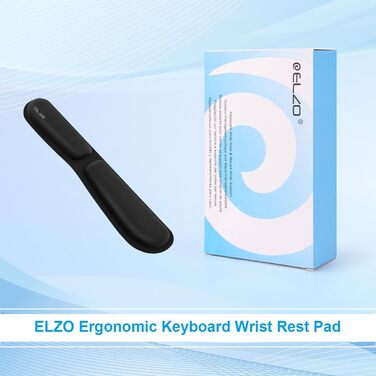 Підставка для зап'ястя ELZO для клавіатури з Memory Foam – ергономічна підтримка, проти болю в зап'ясті, для ПК та ноутбука
