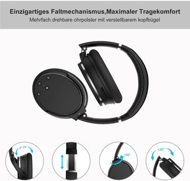Бездротові навушники з активним шумозаглушенням Srhythm NC25, Bluetooth, Hi-Fi звук, глибокий бас, NFC, вбудований мікрофон, чорні