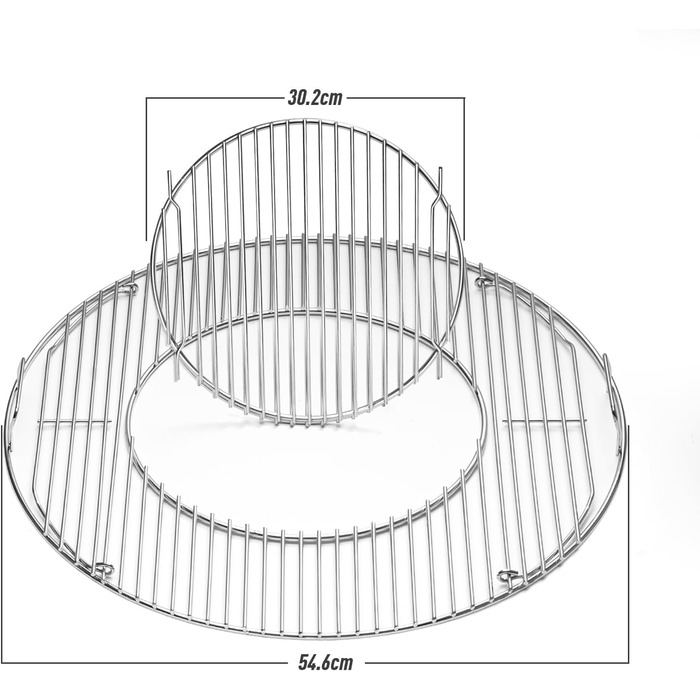 Решітка для гриля Weber 57 см (кругла), замінна частина для One-Touch, Performer, Bar-B-Kettle (срібна)
