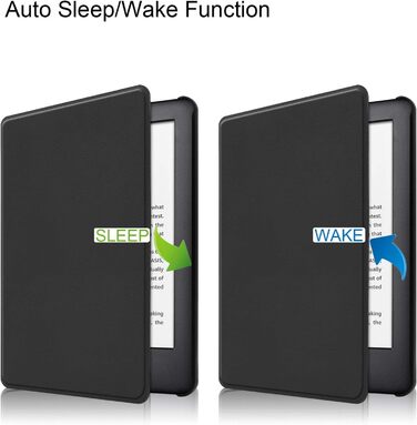 Чохол для Amazon Kindle 2019 (10 покоління) 6 дюймів Lobwerk: Slim Case з авто-сном та функцією підставки (Чорний)