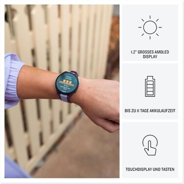 Garmin Forerunner 165 43mm: Розумний годинник для бігу з AMOLED екраном, до 11 днів роботи, 25+ спортивних функцій, рекомендації тренувань та моніторинг здоров'я
