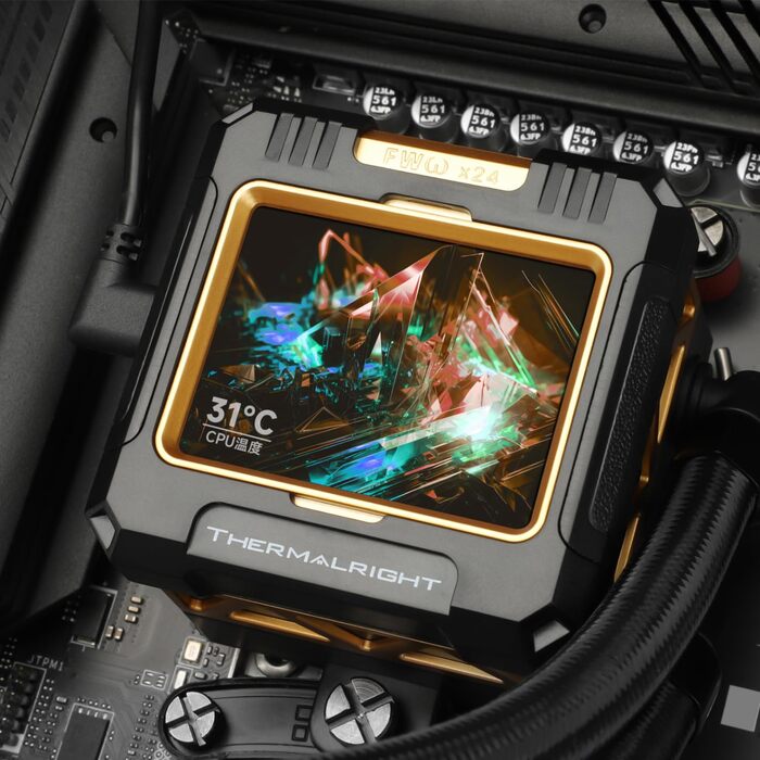 Система рідинного охолодження процесора Thermalright Frozen Warframe 360 ARGB Black, LCD-дисплей 2.4