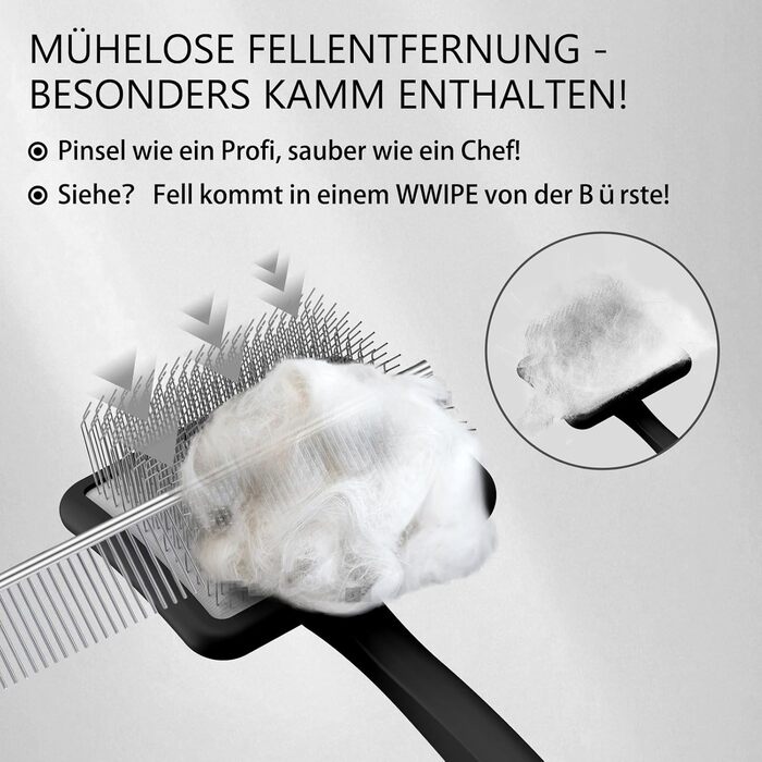 Набір гребінців для собак та котів з підшерстям (3 шт.) - Slicker Bürste Hund groß