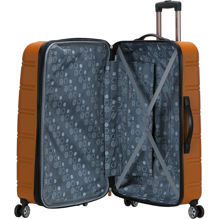 Чемодан Rockland Melbourne Hardside Розширений, великий, 71.1 см, оранжевий, в клітинку (Sunset Chevron)