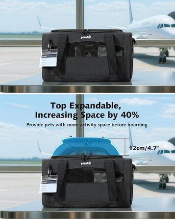 Транспортна сумка для котів Pecute: легка, складана, для подорожей, сіра