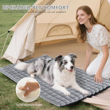 М'яке ортопедичне ліжко для собак BVAGSS, 60x45 см, сірого кольору. Зручна, миюча, з неслизьким дном. Підходить для собак маленьких, середніх та великих порід.