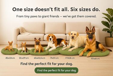 Подушка для собак та котів, овальна, велика, 77 x 54 см, Firenze, блакитна