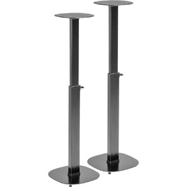 Підставки для колонок (2 шт.) - чорні, максимальне навантаження 10 кг, регульована висота 727-1171 мм