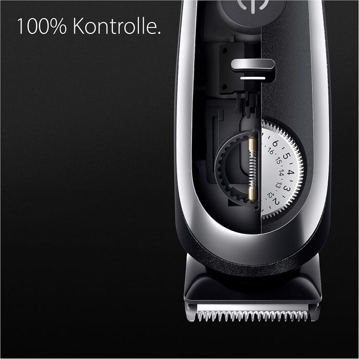 Триммер для бороди Braun Series 9 BT9440: професійний набір 11 в 1, акумуляторний, водонепроникний, 40 налаштувань довжини, хромований