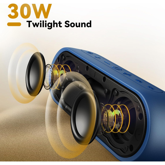 Tribit XSound Plus 2: Портативна Bluetooth колонка 30W, IPX7, 24 год, XBass, Bluetooth 5.3, синій