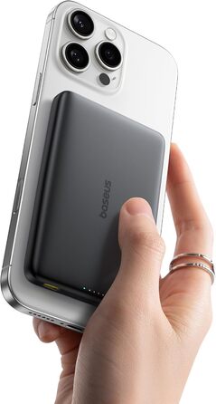 Power Bank Baseus Picogo AM41: 10000mAh, 15W Qi2 Magsafe, PD 27W, USB-C, для iPhone 17/16/15/14/13/12 (Чорний)