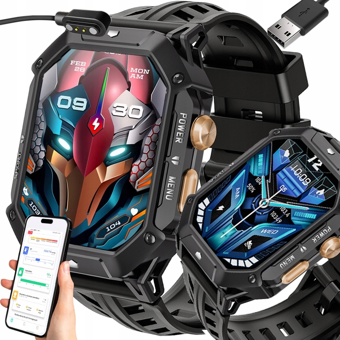 Чоловічий смартгодинник Smart-Trend F249B, чорний