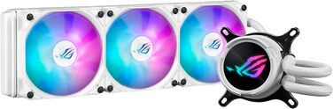 Система рідинного охолодження процесора ASUS ROG STRIX LC III 360 ARGB White, 3 вентилятори, біла