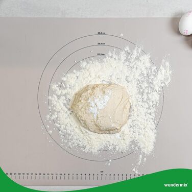 Wundermix - WunderMat® Baking Mat for Baking (60x40cm) • Silicone Baking Mat • Silicone Dough Mat with Markings • Non-Slip Baking Mat • Non-Stick Dough Mat