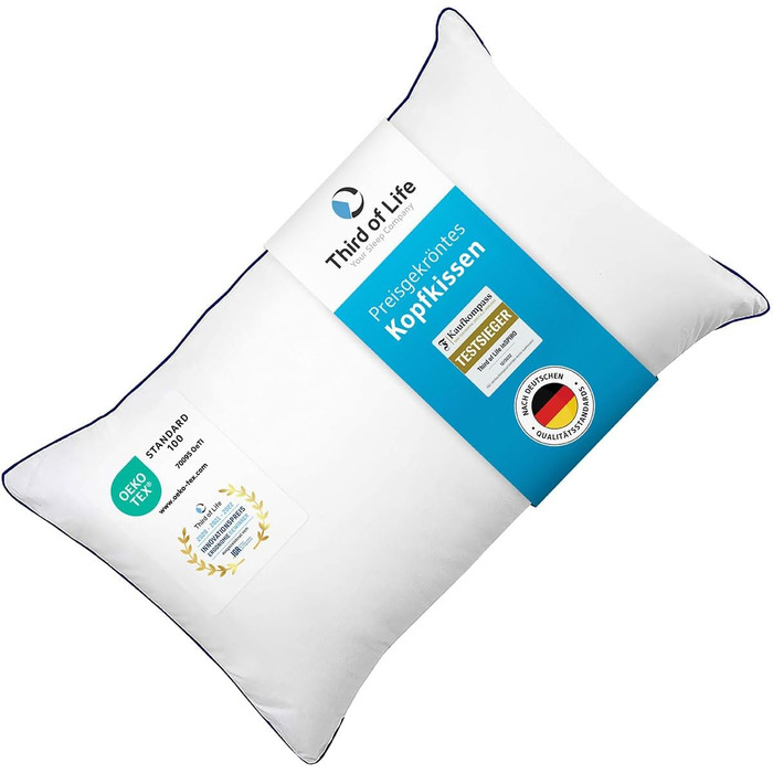 Pillow 60x70 inSPIRO from the winner of the 2022 Ergonomics Innovation Award, Best Ergonomic Sleeping Pillow, Suitable for Side Sleepers, Back Sleepers & Stomach Sleepers, Optimal Cervical Pillow 60 x 70