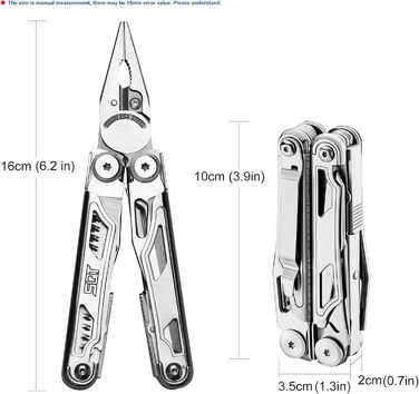 Мультитул SQT 18-в-1: професійний мультиінструмент з плоскогубцями, ножем та з нержавіючої сталі для DIY, ремонту та кемпінгу. Подарунок для чоловіків SQT2038-5