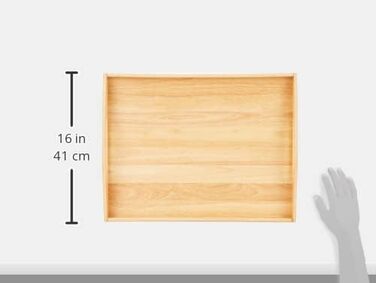 Zassenhaus Serving Tray Wood | rectangular | with carrying handles | 53×41×7cm | Tea Tray | made of sustainably grown rubberwood