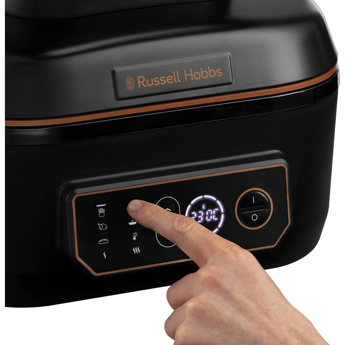 Аерофритюрниця Russell Hobbs SatisFry XL 5,5 л, мультифункціональна, Rapid Air, електрична, гриль, мультикухар, антипригарна, підходить для посудомийної машини, верхнє та нижнє нагрівання, повільне приготування, випічка, модель 26520-56