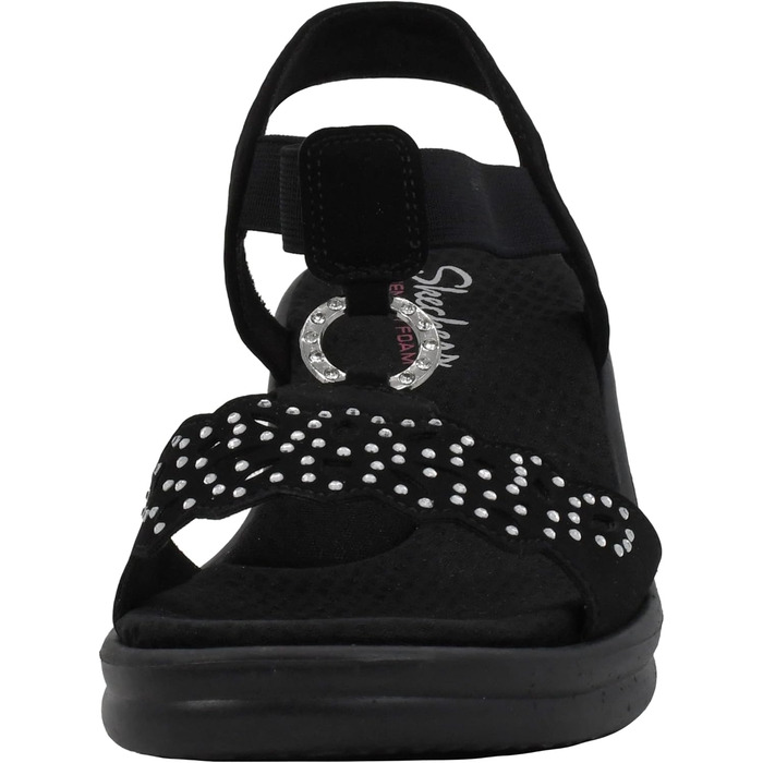 Skechers Rumblers - жіночі сандалі на танкетці, чорні (40 EU)