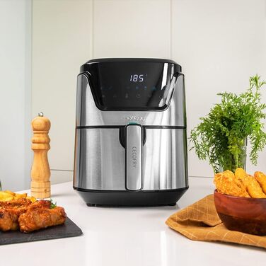 Фритюрниця Cecotec Cecofry Advance 3.5L: Цифрова, без масла, 1500W, 8 режимів, PerfectCook, нержавіюча сталь