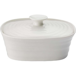Portmeirion Home & Gifts Butter Dish (White)