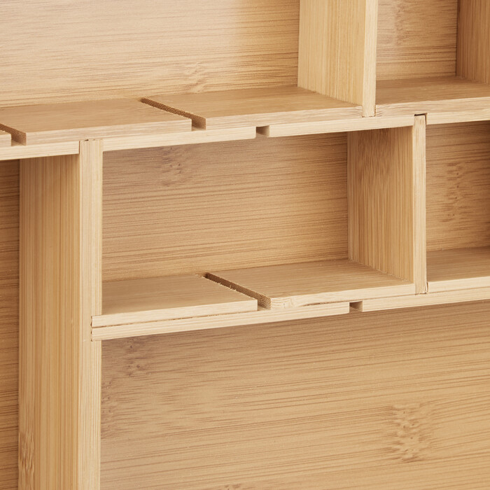 Relaxdays Bamboo Drawer Insert, Adjustable